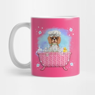 Ruby Cavalier King Charles Spaniel in a Bath Tub Mug